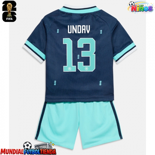 Camiseta Alemania Deniz Undav #13 Segunda Equipación Replica Mundial 2026 para niños mangas cortas (+ Pantalones cortos)